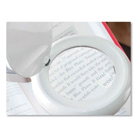 Space-saving Led Magnifier Desk Lamp, 14" High, White, Ships In 1-3 Business Days