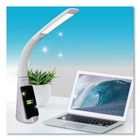 Wellness Series Sanitizing Purify Led Desk Lamp With Wireless Charging, 26" High, White, Ships In 1-3 Business Days