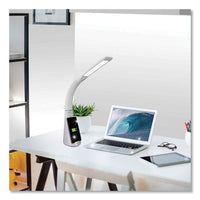 Wellness Series Sanitizing Purify Led Desk Lamp With Wireless Charging, 26" High, White, Ships In 1-3 Business Days
