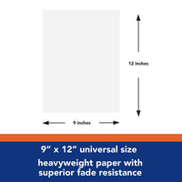 Tru-ray Construction Paper, 76 Lb Text Weight, 9 X 12, White, 50 Sheets/pack, 50 Packs/carton