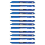 Inkjoy Gel Pen, Retractable, Medium 0.7 Mm, Blue Ink, Blue Barrel, Dozen