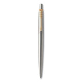 Jotter Rollerball Pen, Medium Point 0.7 Mm, Black Ink, Stainless Steel Barrel