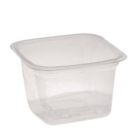 Pet Square Container, 16 Oz, 4 X 4 X 3, Clear, Plastic, 480/carton