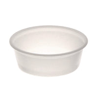 Plastic Portion Cup, 1.5 Oz, Translucent, 125/sleeve, 20 Sleeves/carton