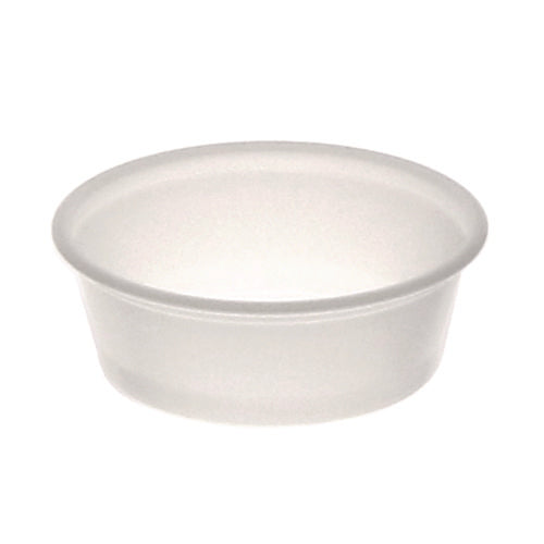 Plastic Portion Cup, 1.5 Oz, Translucent, 125/sleeve, 20 Sleeves/carton