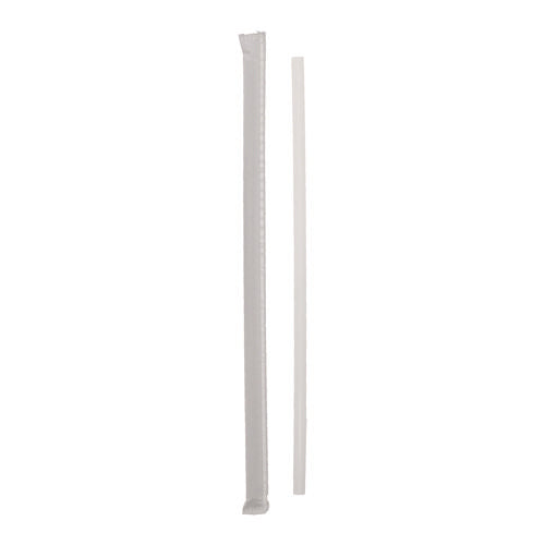Giant Paper-wrapped Straw, 10.25", Translucent, 1,800/carton
