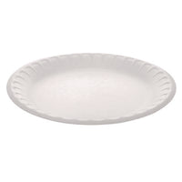 Placesetter Satin Non-laminated Foam Dinnerware, Plate, 9" Dia, White, 500/carton