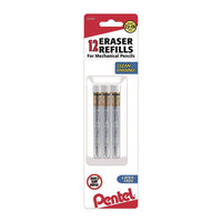 Eraser Refills For Sharp Kerry/energize-x/wow Pencil/gizmo/cushi/hot Shots/technica-x, White, 4/tube, 3 Tubes/pack