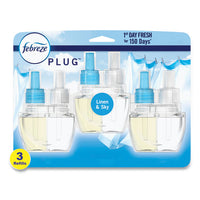 Plug Air Freshener Refills, Linen And Sky, 2.63 Oz, 3/pack, 3 Packs/carton