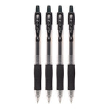 G2 Premium Gel Pen, Retractable, Extra-fine 0.5 Mm, Black Ink, Smoke/black Barrel, 4/pack