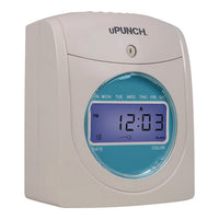 Digital Auto-align Punch Time Clock Bundle, White