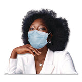 Three-ply Disposable Face Mask, Paper, One Size Fits Most, 50/box