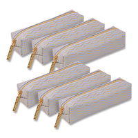 Pencil Case, 8.07 X 2.36 X 2.55, Blue, 6/pack