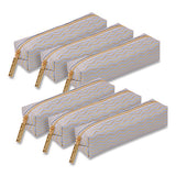 Pencil Case, 8.07 X 2.36 X 2.55, Blue, 6/pack