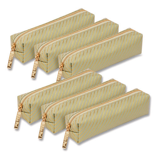 Pencil Case, 8.07 X 2.36 X 2.55, Green, 6/pack