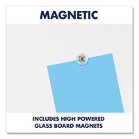 Invisamount Vertical Magnetic Glass Dry-erase Boards, 28 X 50, White Surface