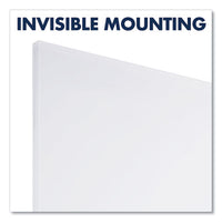 Invisamount Vertical Magnetic Glass Dry-erase Boards, 42 X 74, White Surface