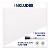 Invisamount Vertical Magnetic Glass Dry-erase Boards, 48 X 85, White Surface