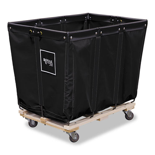 Permanent Liner Truck, Synthetic Fabric, 12-bushel, 14.93 Cu Ft Bin, 26" X 27.5" X 34", Black/natural