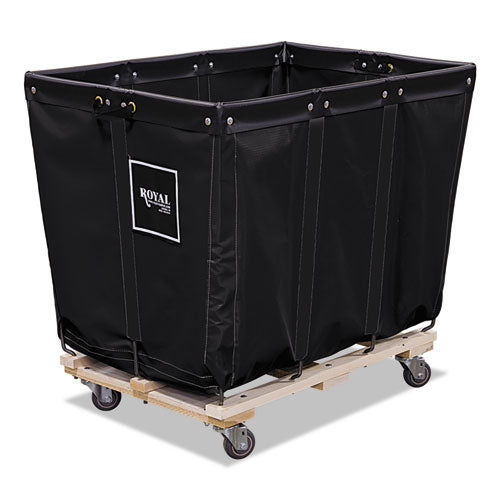 Permanent Liner Truck, Synthetic Fabric, 20-bushel, 24.89 Cu Ft Bin, 32" X 30" X 36.5", Black/natural