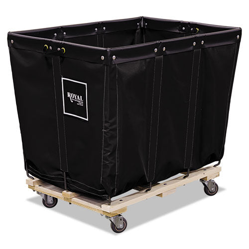 Permanent Liner Truck, Synthetic Fabric, 6-bushel, 7.47 Cu Ft Bin, 20" X 20.5" X 27", Black/natural