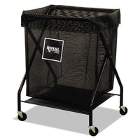 X-frame Cart, Synthetic Fabric, 6-bushel, 7.47 Cu Ft Bin, 20" X 26" X 36", Black