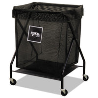 X-frame Cart, Synthetic Fabric, 8-bushel, 9.96 Cu Ft Bin, 21" X 26" X 36", Black