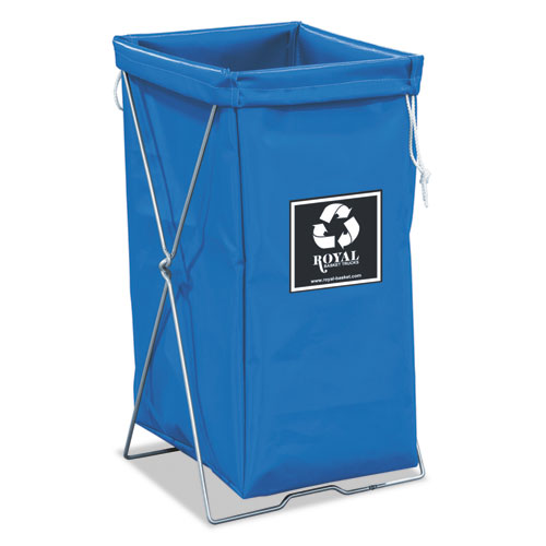 Enviro Hamper, Hamper Bag And Stand, 30 Gal, 15w X 16d X 30h, Steel/vinyl, Blue