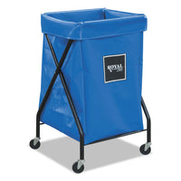 X-frame Cart, Synthetic Fabric, 6-bushel, 7.47 Cu Ft Bin, 20" X 22" X 36", Blue