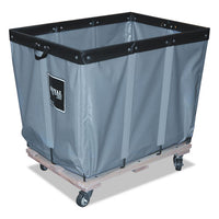 Permanent Liner Truck, Synthetic Fabric, 6-bushel, 7.47 Cu Ft Bin, 20" X 20.5" X 27", Gray/black/natural