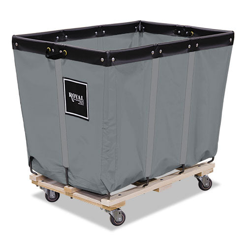 Permanent Liner Truck, Synthetic Fabric, 8-bushel, 9.96 Cu Ft Bin, 22" X 23" X 29.5", Gray/black/natural