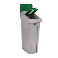 Slim Jim Recycling Station Kit, 1-stream Paper, 23 Gal, Plastic, Green/gray