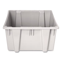 Palletote Box, 1.6 Cu Ft, 15.5" X 19.5" X 13", Gray