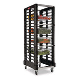 End Loader Rack For Food Boxes And Sheet Pans, 18 Rack, Plastic, 23.75" X 28.75" X 67.88", Black