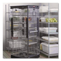 End Loader Rack For Food Boxes And Sheet Pans, 18 Rack, Plastic, 23.75" X 28.75" X 67.88", Black