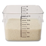 Square Storage Container, 12 Qt, 10.5 X 11.31 X 7.75, Clear, Plastic