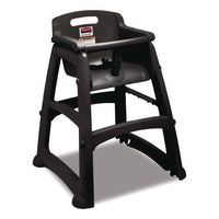 Sturdy Chair Youth Seat With Casters, Black