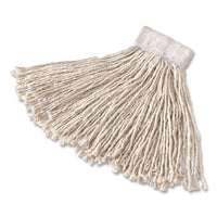 Super Stitch Cotton Looped End Wet Mop, Large, 1" White Headband