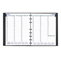 Plan And Link Weekly Appointment Planner, 9.25" X 7.25", Black Cover, 12-month (jan To Dec): 2025