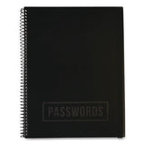 Large Password Log Book, 384 Total Entries, 4 Entries/page, Black Plastic Cover, (48) 10 X 7.5 Sheets