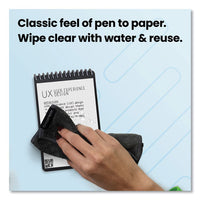 Mini Notepad, Black Cover, Dot Grid Rule, 3.5 X 5.5, Black/white, 24 Sheets