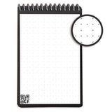 Mini Notepad, Black Cover, Dot Grid Rule, 3 X 5.5, White, 48 Sheets
