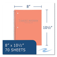 Subject Wirebound Promo Notebook, 1-subject, Med/college Rule, Asst Cover, (70) 10.5x8 Sheets, 24/ct, Ships In 4-6 Bus Days