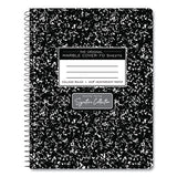 Spring Signature Composition Book, Med/college Rule, Black Marble Cover, (70) 9.75 X 7.5 Sheet, 24/ct, Ships In 4-6 Bus Days