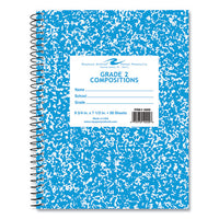 Composition Book, 1-subject, Grade 2 Manuscript Format, Blue Cover, (36) 9.75 X 7.5 Sheet, 48/ct, Ships In 4-6 Business Days