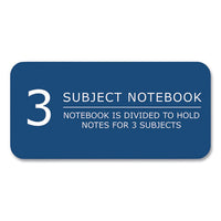 Subject Wirebound Notebook, 3-subject, Medium/college Rule, Asst Cover, (120) 10.5 X 8 Sheets, 24/ct, Ships In 4-6 Bus Days