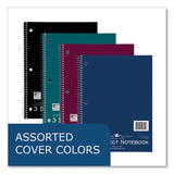 Subject Wirebound Notebook, 3-subject, Medium/college Rule, Asst Cover, (120) 10.5 X 8 Sheets, 24/ct, Ships In 4-6 Bus Days