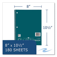 Subject Wirebound Notebook, 5-subject, Medium/college Rule, Asst Cover, (180) 10.5 X 8 Sheets, 12/ct, Ships In 4-6 Bus Days