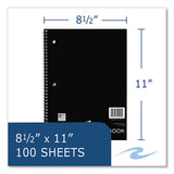 Wirebound Notebook, 1-subject, Med/college Rule, Randomly Asst Cover, (100) 11x8.5 Sheets, 24/ct, Ships In 4-6 Bus Days