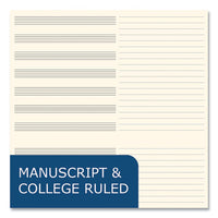 Music Notebook, Medium/college Rule, Transcription Format, Blue Cover, (32) 8.5 X 11 Sheets, 24/ct, Ships In 4-6 Bus Days